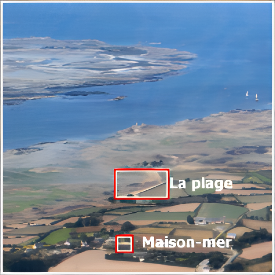 Vue aérienne de la propriété